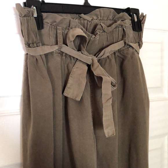 Thread & Supply olive green paper bag waist pants - Picture 6 of 9